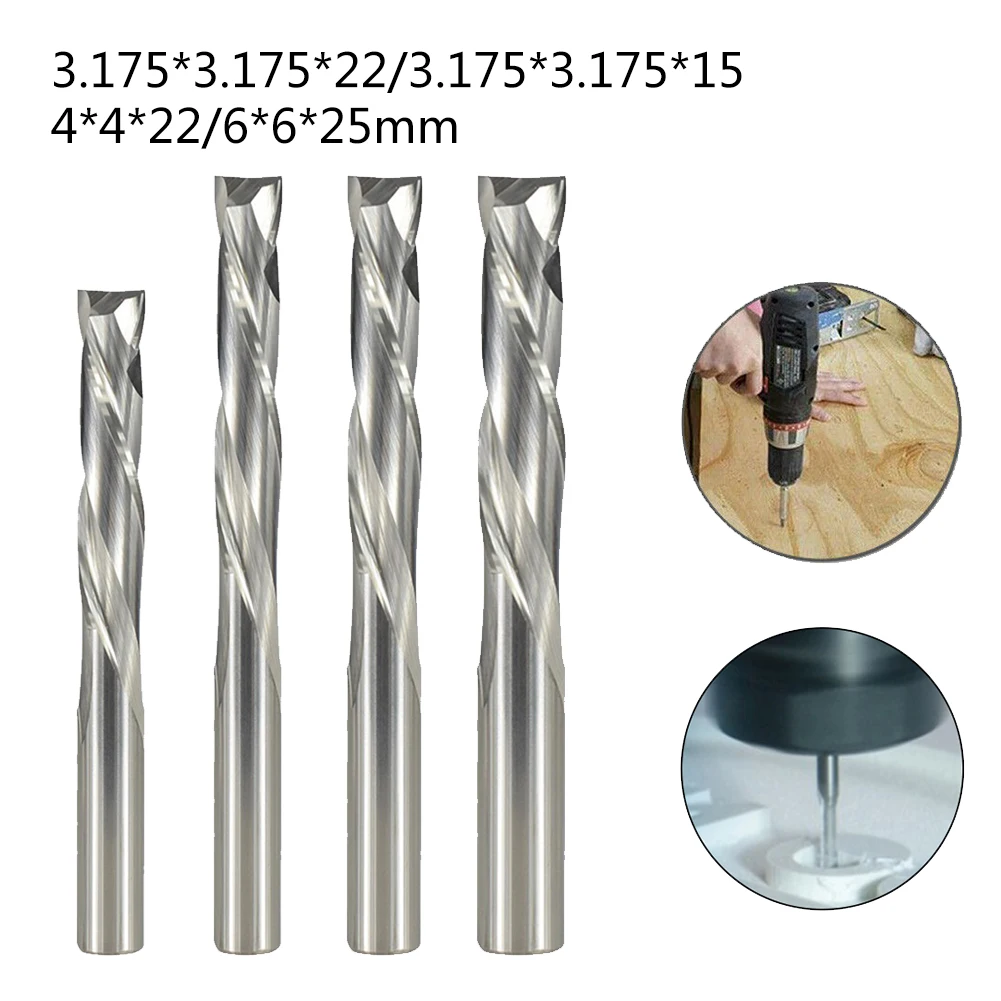 

1pc Two Flute Up/Down Cut Spiral Router Bit CNC Solid Carbide End Mill For Wood MDF HDF Solid Wood Epoxy Board