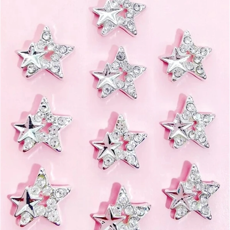 

10pcs Nail Art Alloy 3D Charms Bulk Gems Designs Luxury Nail Chrms Alloy Crystals Jewelry Wholesale For DIY Manicure Suppliers
