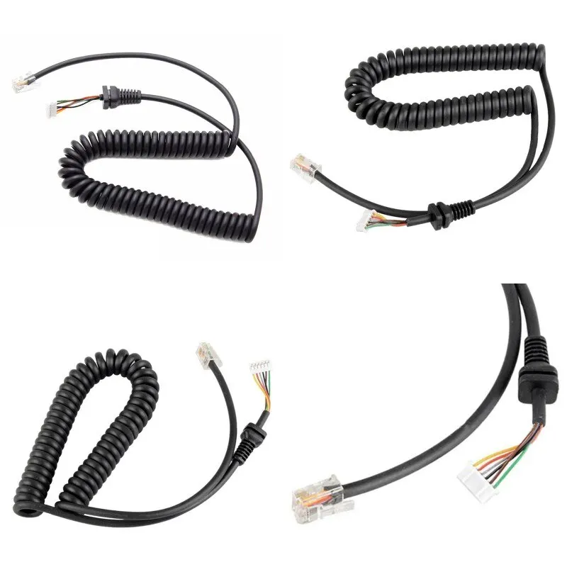 

Microphone Telephone Spring Line Car Hand Speaker Replacement Mic Cables Cord Wire For YAESU MH-48A For Car Radio Talkie Walkie