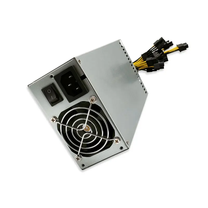 Блок питания 2000 Вт для майнинга ETH блок 2U GPU с 10 * PCI 6Pin и вентилятором 80 plus Gold BTC 120 в