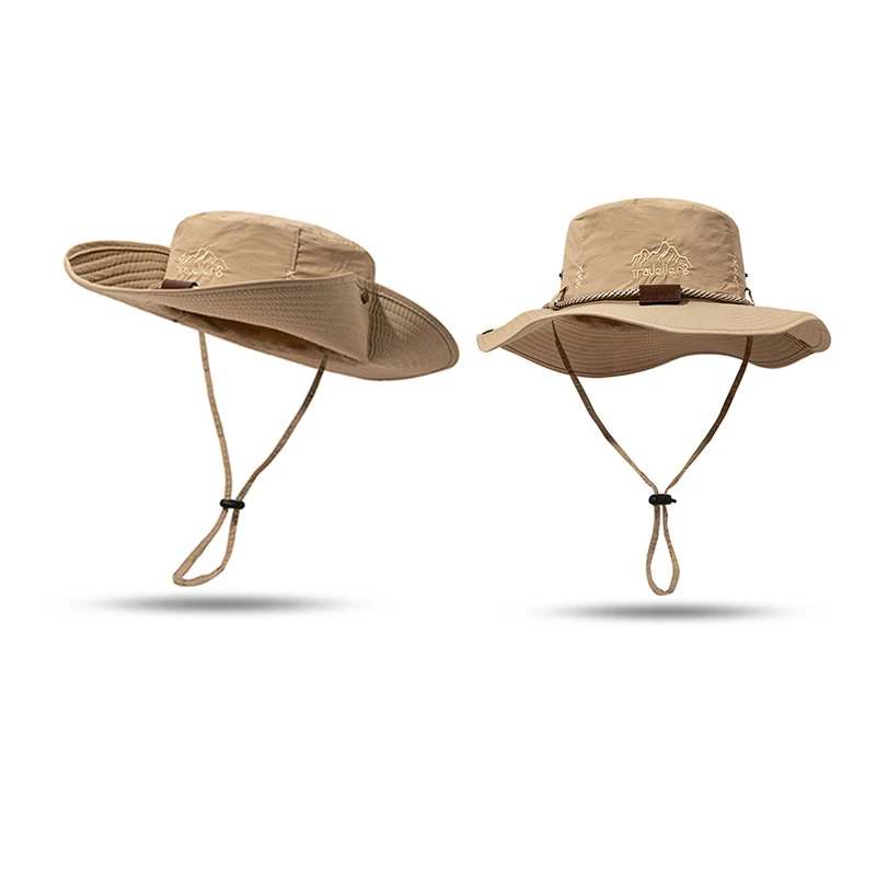 Western Cowboy Hat Men's And Women's Summer Sunshade Hat Retro Large Brim Fisherman's Hat Outdoor Sunscreen Mountaineering Hat