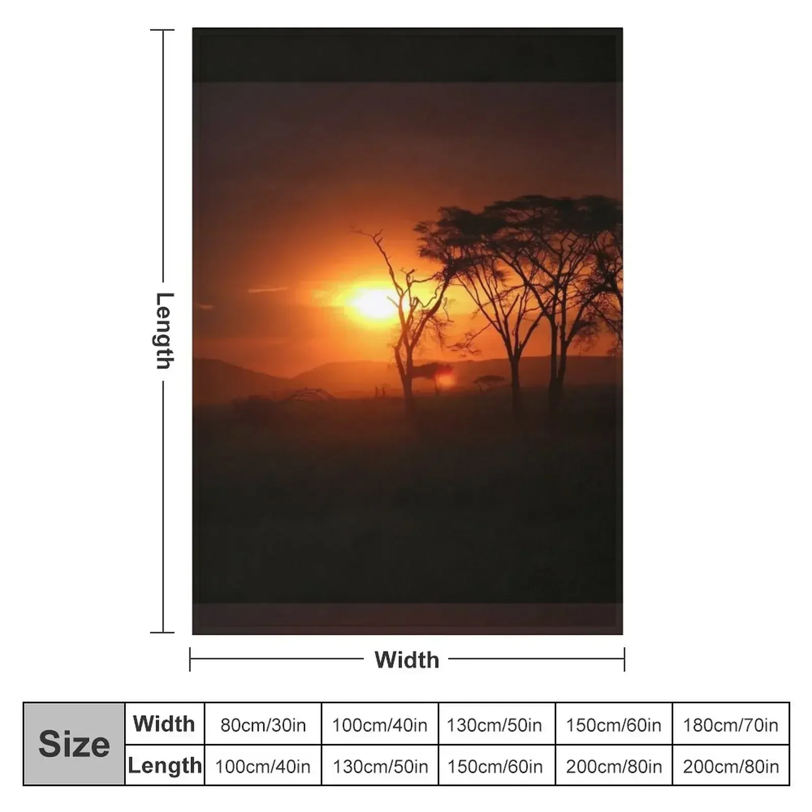 Закат Национальный парк Серенгети Танзания Африка Пейзаж Природа Фотография