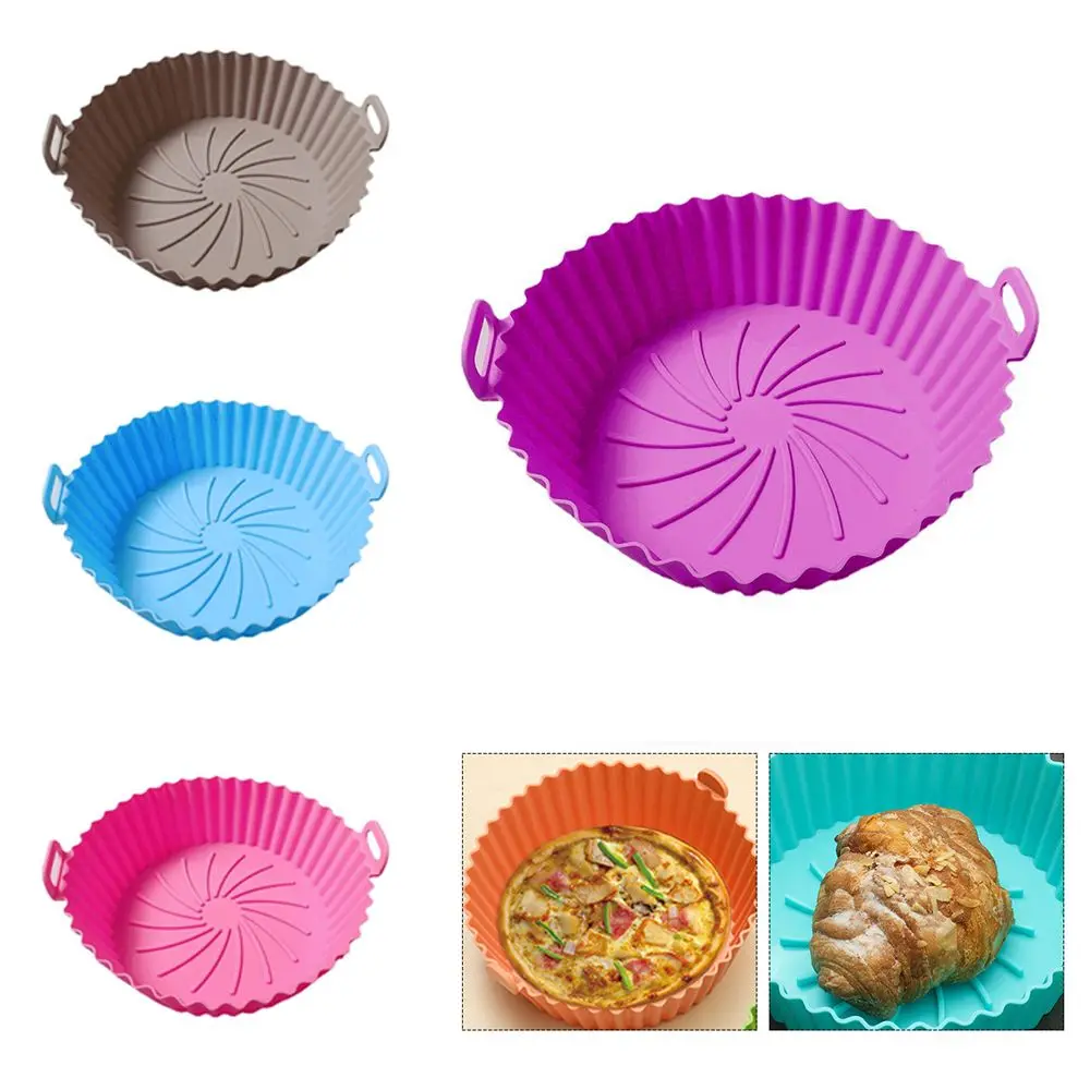 

Portable Tray Soft Liners Heating Baking Pan Baking Basket For Air Fryer Silicone Pot