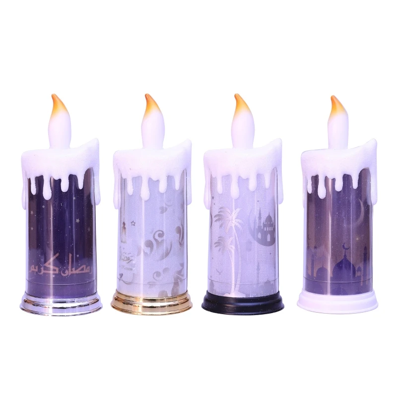 

Eid Mubarak Candle Lamp LED Tealight Battery Operated Flameless Candles Light