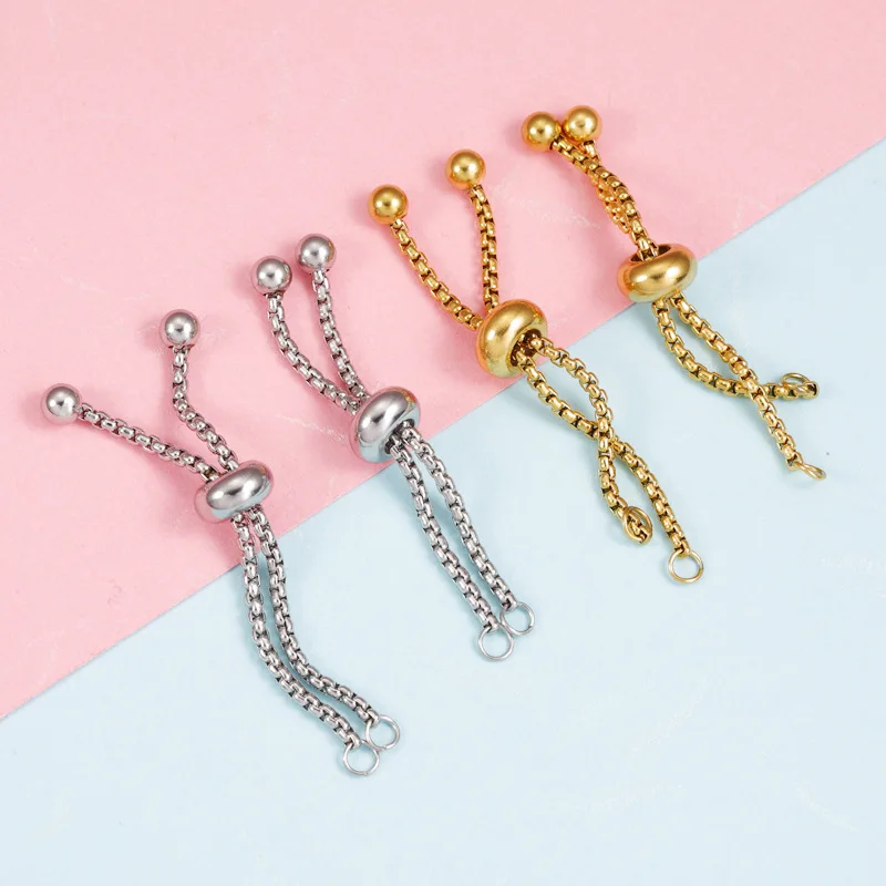 

20Pcs/Lot 1.8mm Thickness 5+5cm Stainless Steel Bolo Bracelets For DIY Making Kids Baby Bracelets Jewelry