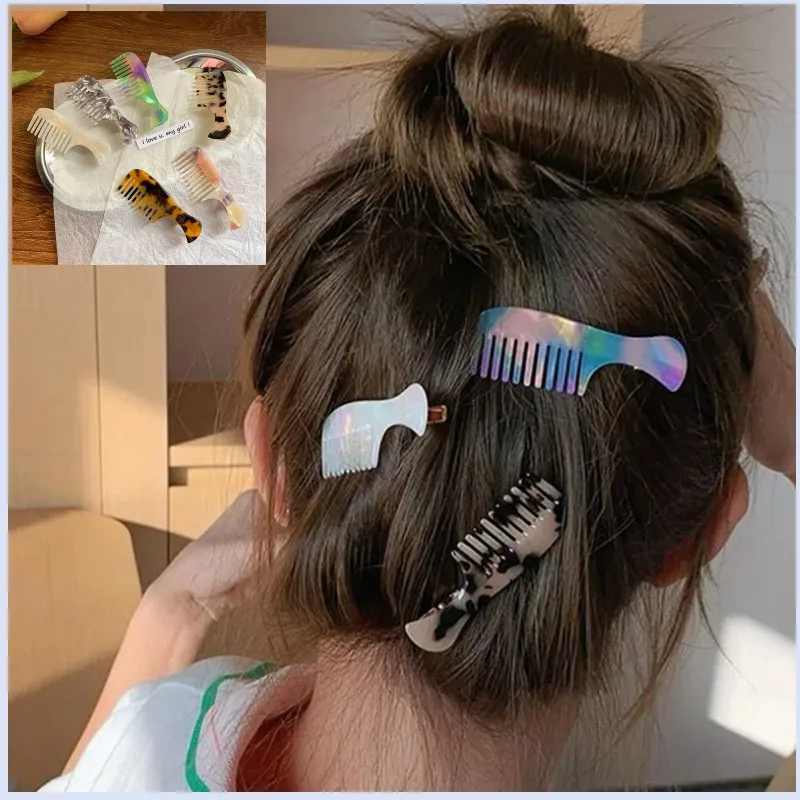 

1pcs Small Comb Hairpin Mini Banger Headdress Lovely Comb Acetic Hairpin Hair Side Clip Women Girls Creative Fashion Accessories
