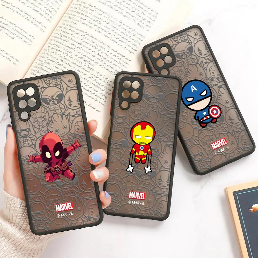 

Marvel Comics Deadpool Phone Case For Samsung A30 A30S A50 A70 A02 A03 S A04 M30S M21 M51 M32 Note 20 Clear Matte Covers Ironman