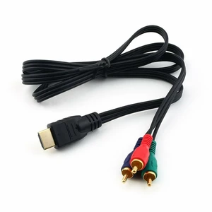 3ft 1m HDMI-compatible Male to 3 RCA Video Audio AV Adapter Cable 3RCA Stereo Converter Component for TV Set-Box DV DVD PC