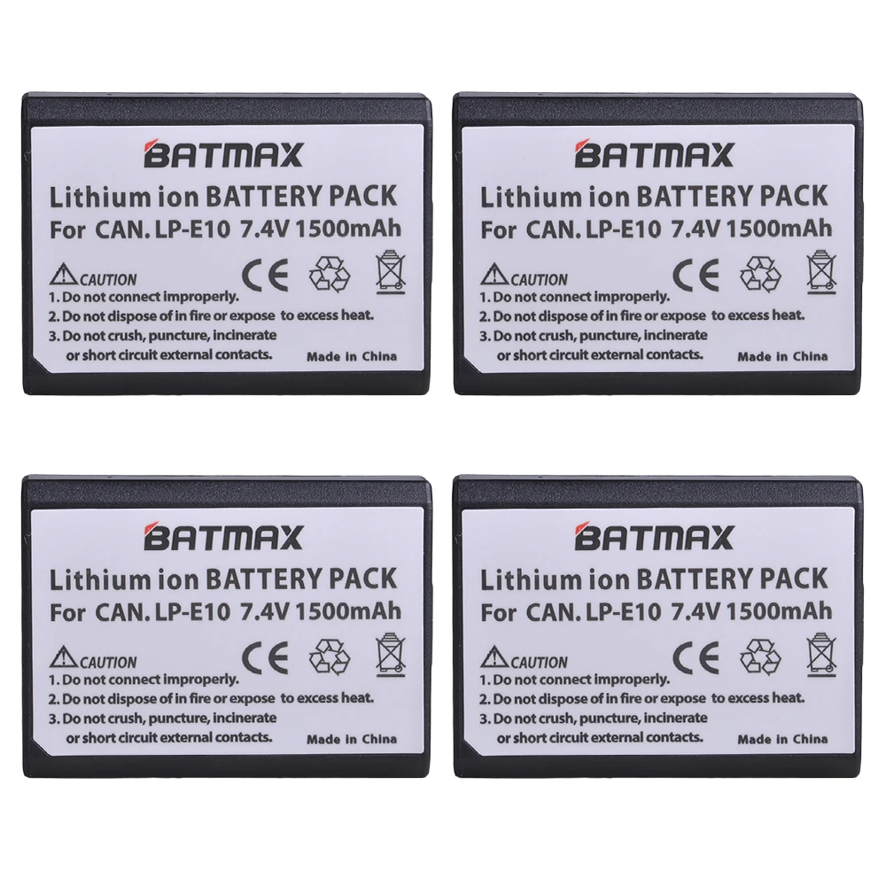 Фото Аккумулятор Batmax LP-E10 1500 мАч + зарядное устройство с двумя USB-портами и ЖК-дисплеем для Canon EOS 1100D 1200D 1300D Kiss X50 X70 X80 X90 Rebel T3 T5 T6 T7 №2