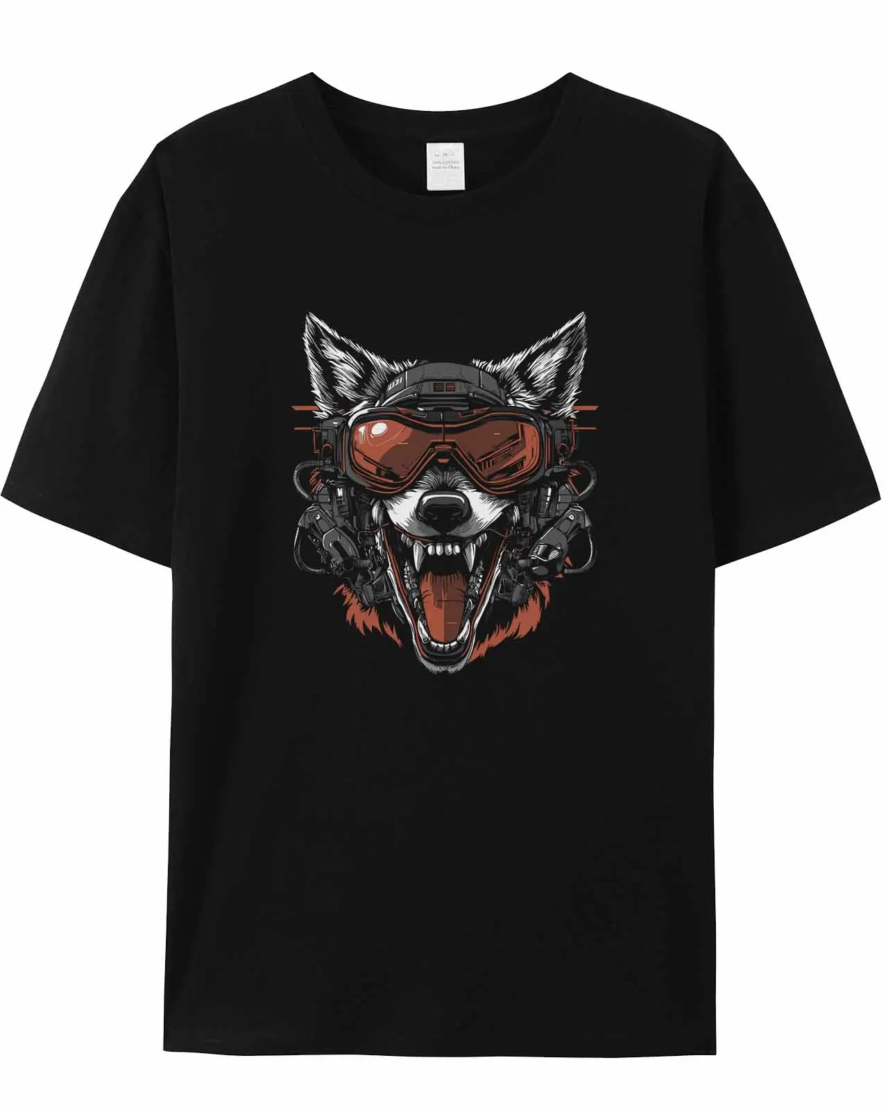 Футболка с рисунком граффити и уличными вовками подарок для влюбленных