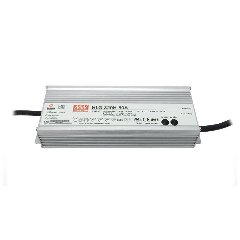 

Светодиодная лампа Mean well HLG-320H-30 320w 30v светодиодный драйвер с широтно-импульсной модуляцией 320W IP67 30V
