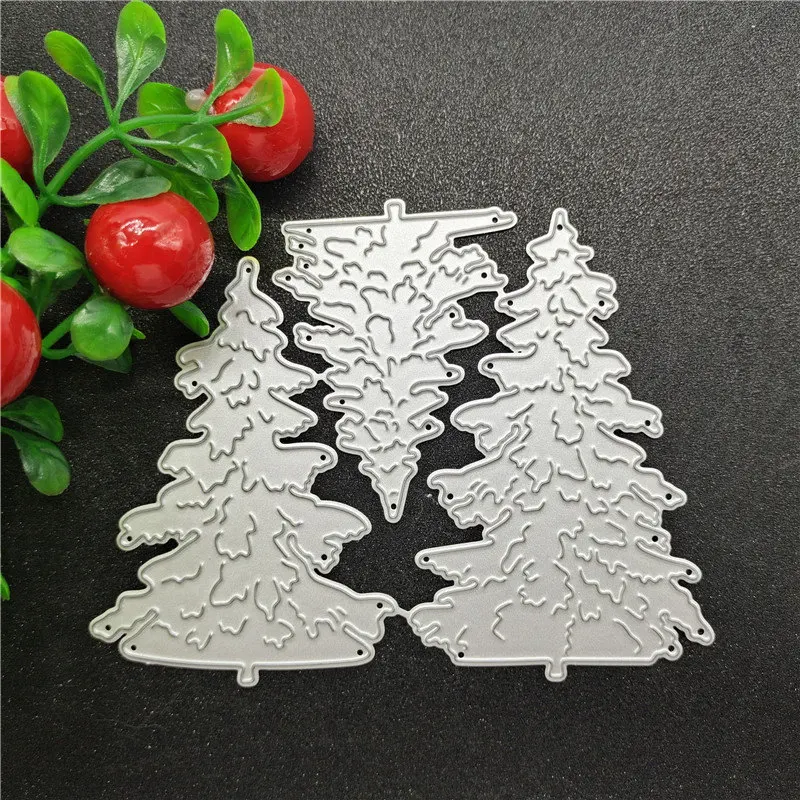 

Striped Christmas Tree Metal Cut Dies Stencils for Scrapbooking Stamp/Photo Album Decorative Embossing DIY Paper Cards