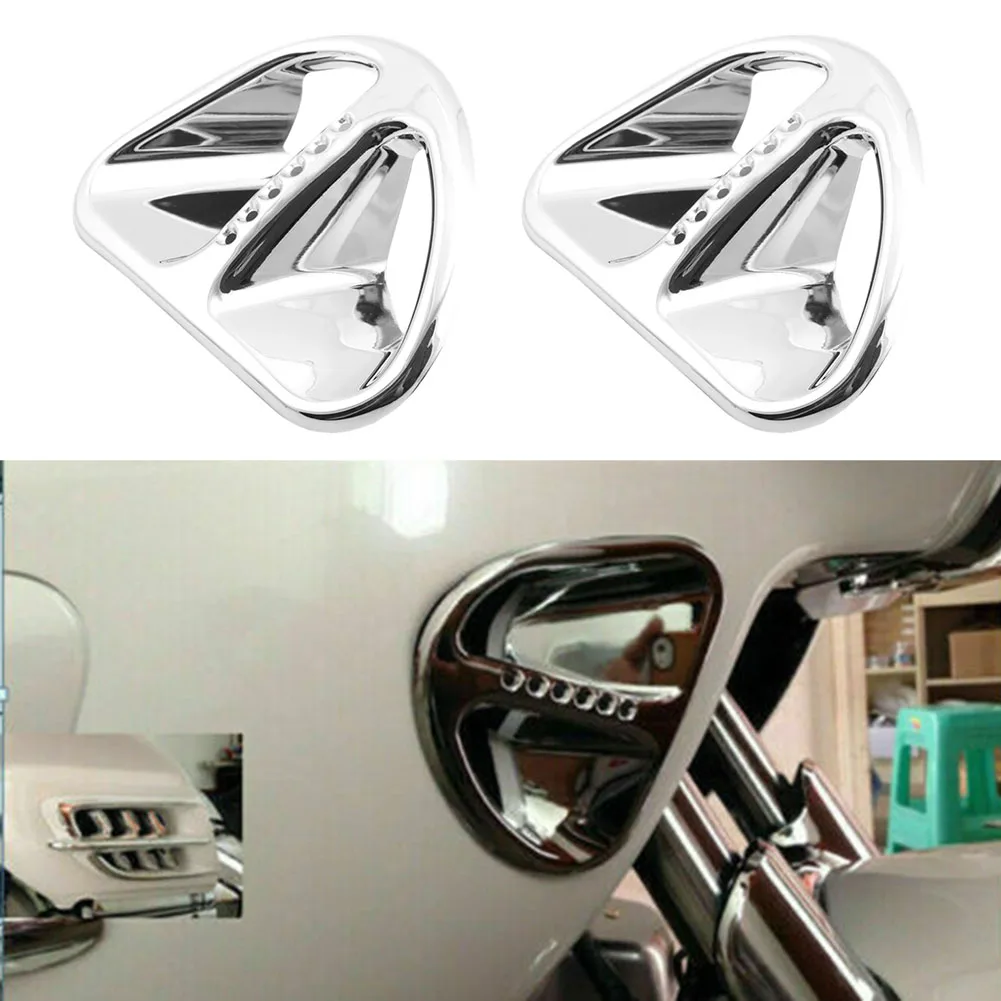 

Air Intake Grille Fairing 2 Pcs ABS Plastic Chrome Decorative Frame High Quality For Goldwing GL1800 2001-2011