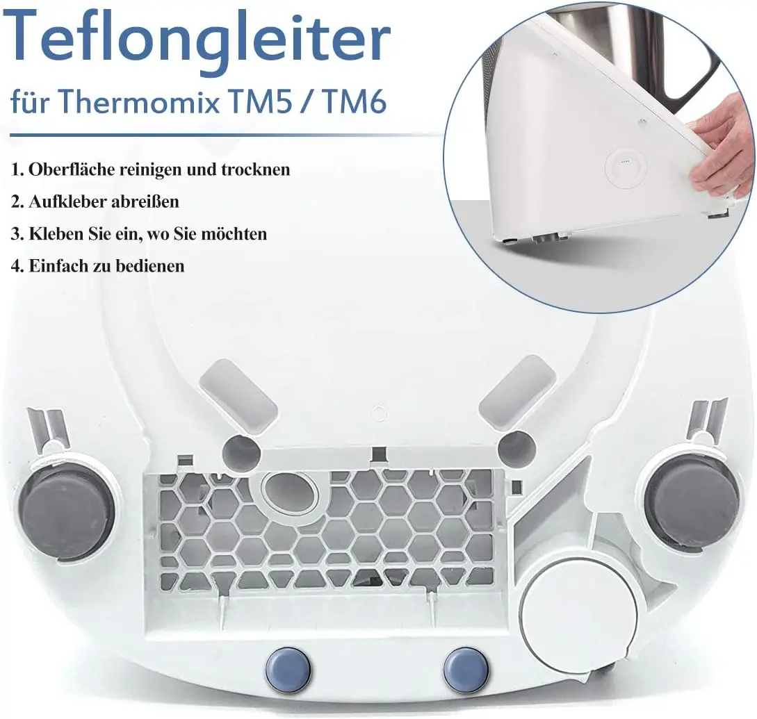 4 шт. самоклеящиеся наклейки-невидимки для раздвижной доски Thermomix TM5 TM6