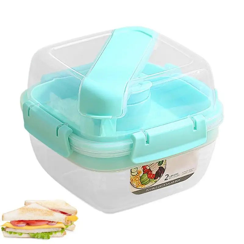 

Salad Lunch Container Reusable Food Organizer Lunch Boxes Food Organizer Fruit Snack Holder Salad Containers For Hiking Travel