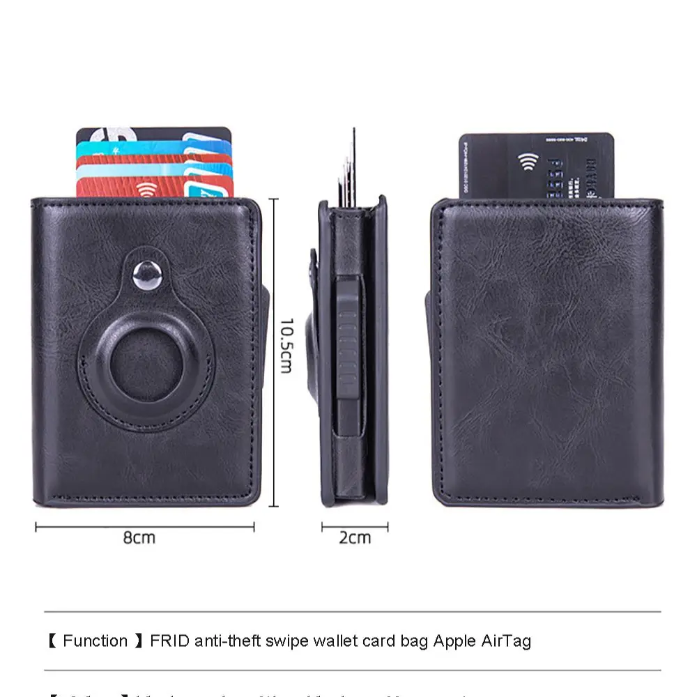 Smart Air Tag Wallet with RFID Slim Design Premium Carbon Fiber Leather Pop Up Credit Card Holder Does without Air Tag Wallets
