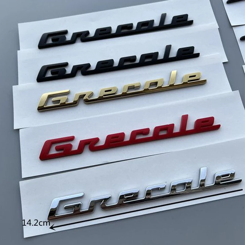 

ABS Car Emblem Stickers for Maserati Grecale Logo Rear Trunk Tail Letter Badge Auto Side Decal Styling Modification Accessories