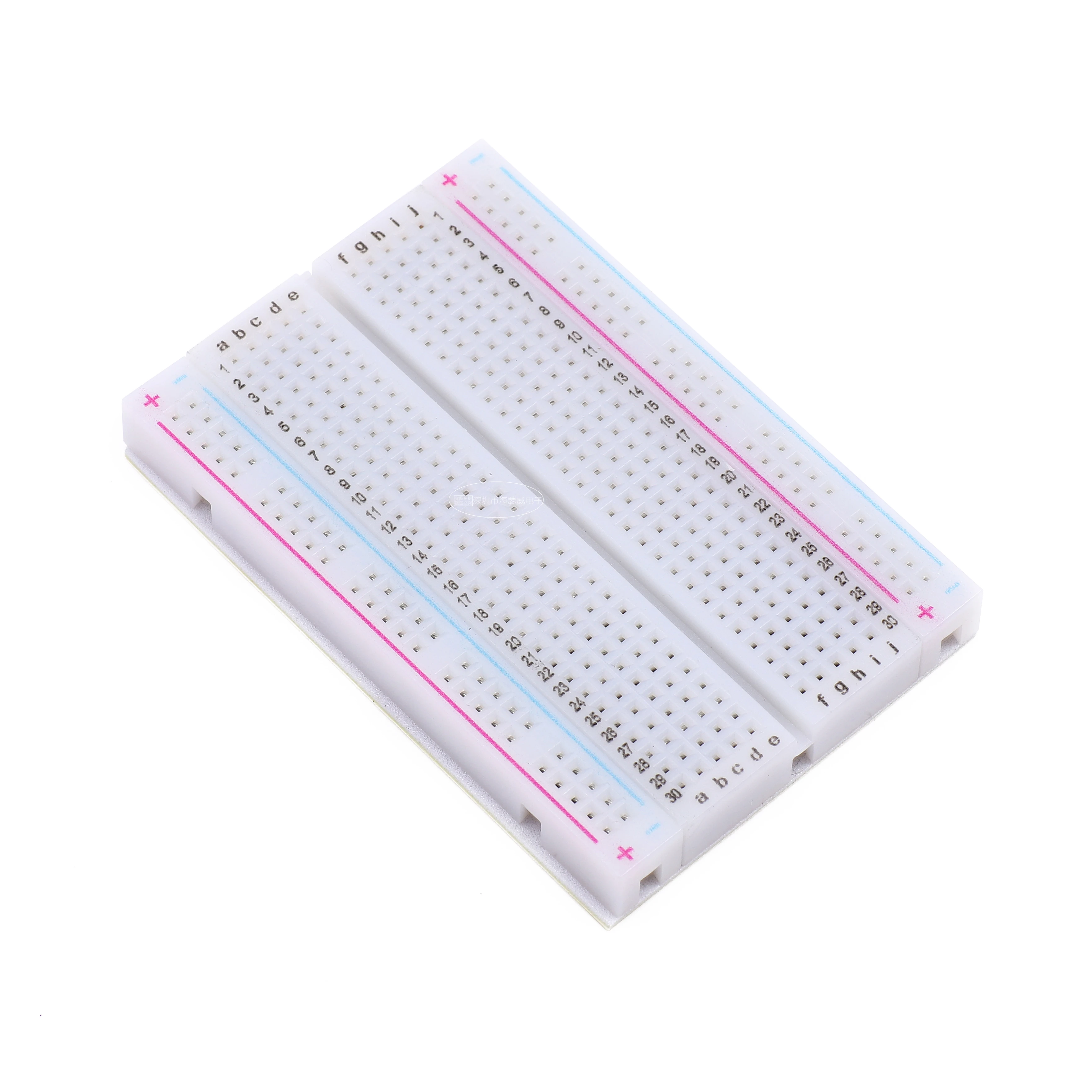 

High quality Breadboard 400 hole red and blue line mini small bread board Experimental board 8.5cm long and 5.5cm wide 10pcs