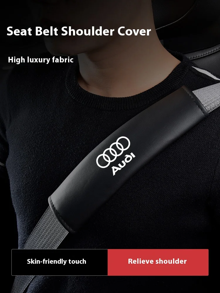 Чехол для автомобильного ремня безопасности Кожаная подставка Audi A3 A4 B5 B6 8P 8V 8L A5 A6