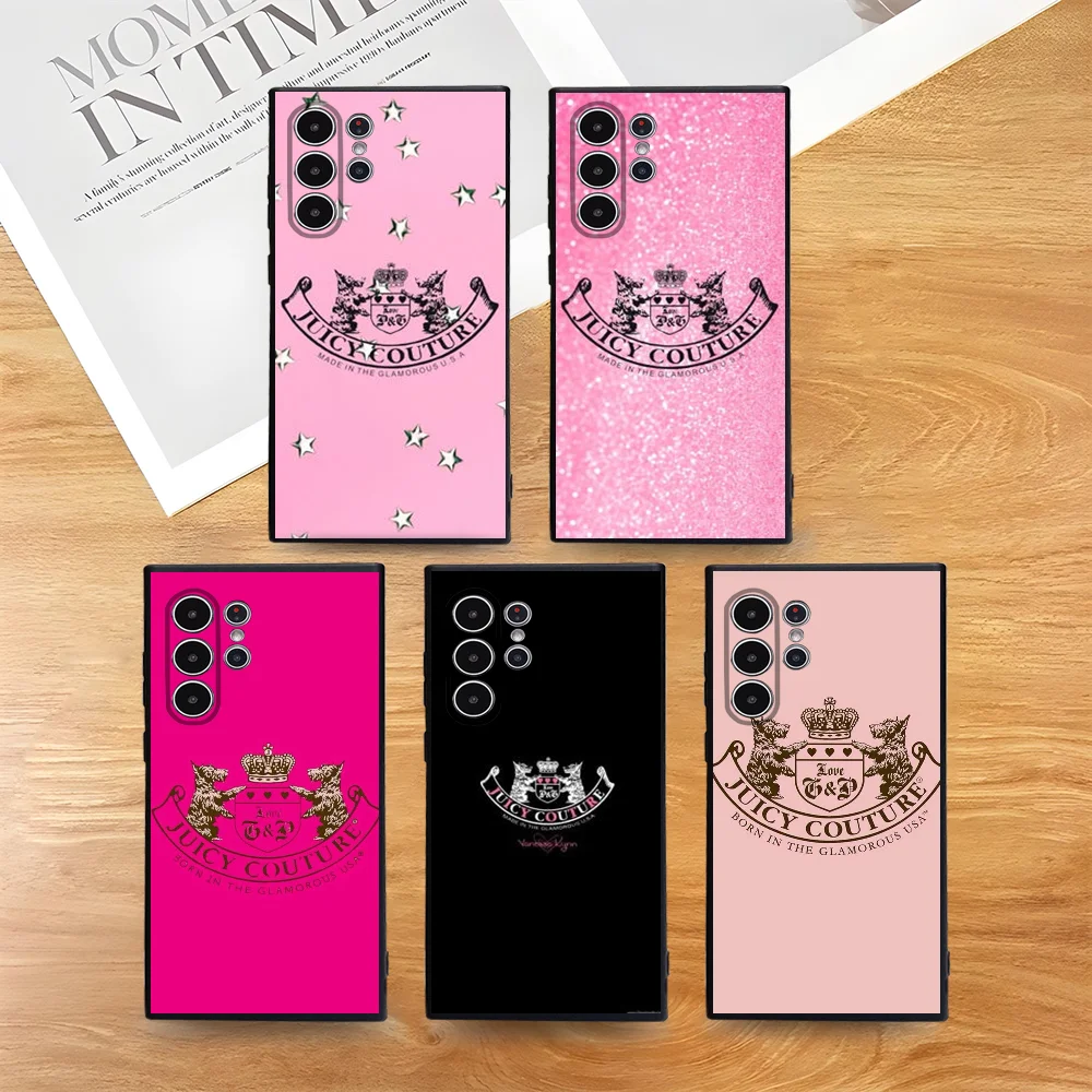 Чехол для телефона Juicy Couture Samsung Galaxy S25 S24 S22 S23 Ultra S21 S20 Plus 5G матовый нескользящий