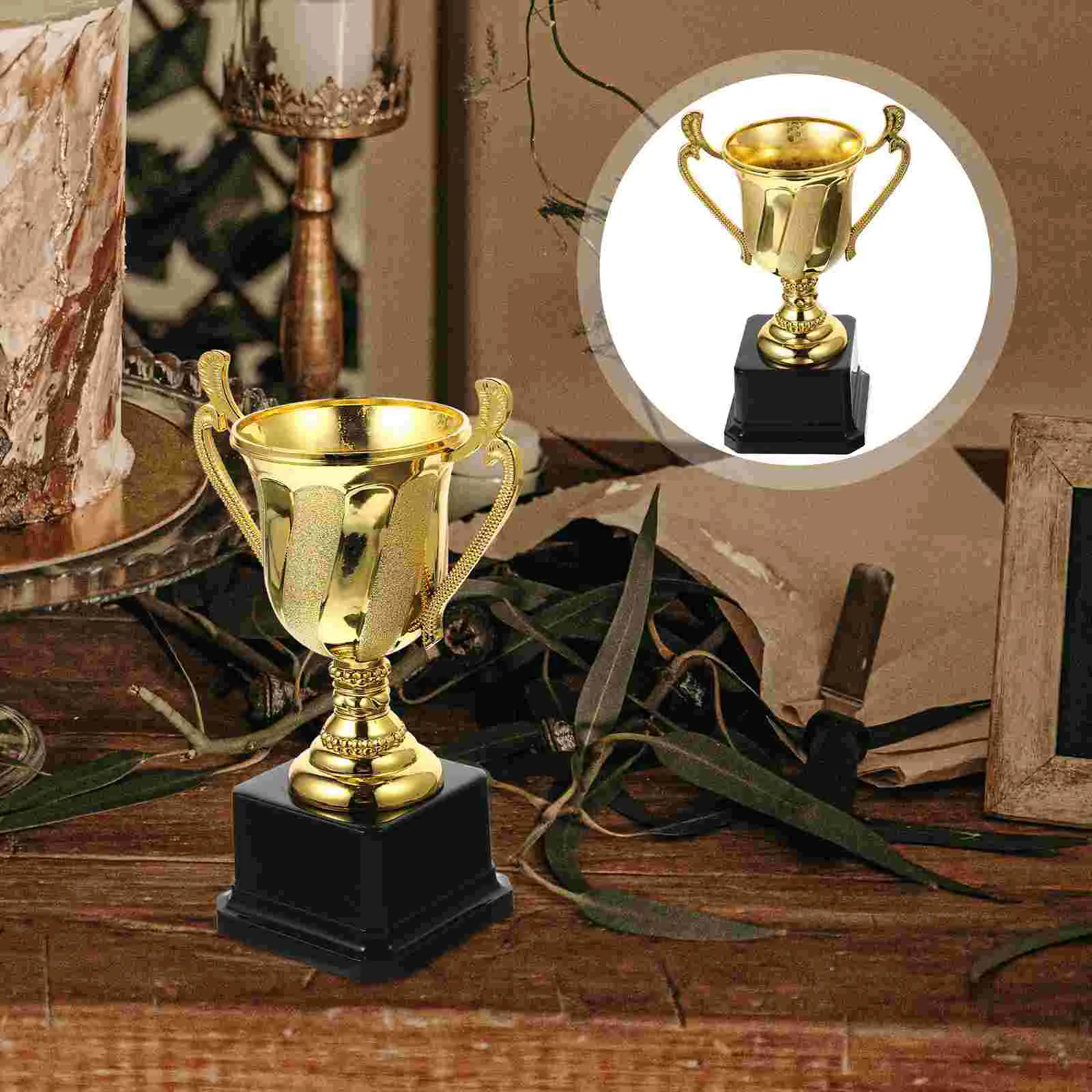 

Children's Competition Trophy Kid Plastic Gold Trophies Soccer Chic Award Prizes Kids Compact Sports Football Prop