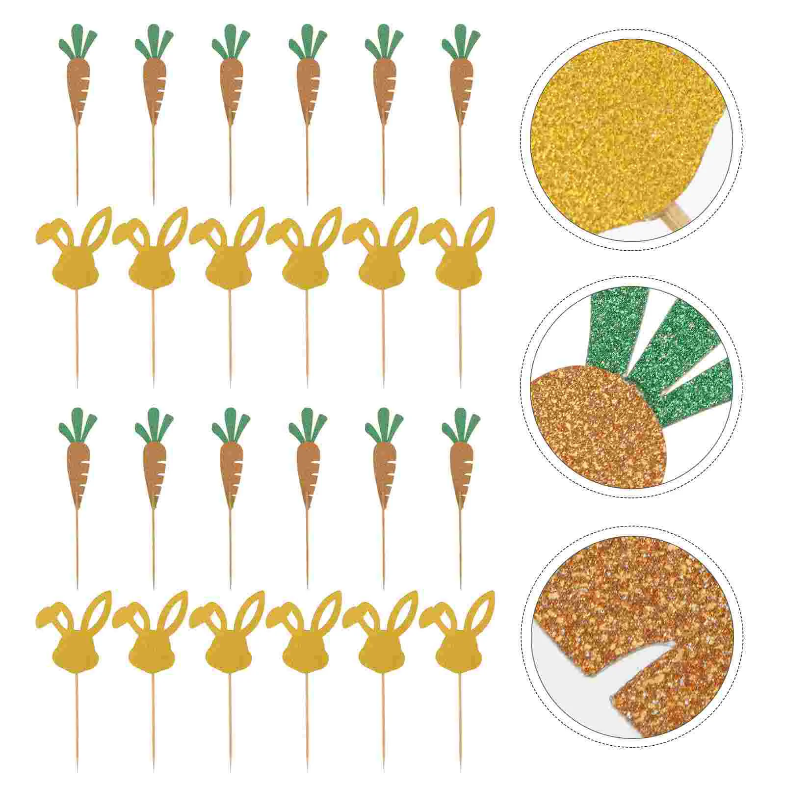 

24pcs Bunny Cupcake Topper Cake Ornaments For