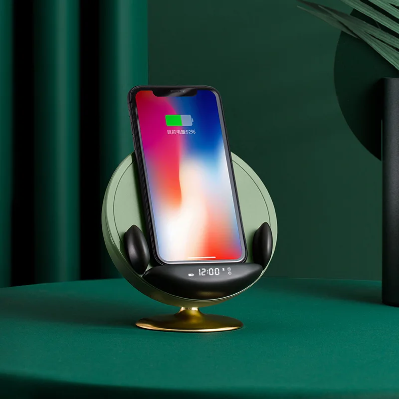

Sofa Wireless Charging Bluetooth Speaker Clock Subwoofer Computer Desktop Socket Alarm Clock Retro Small Audio