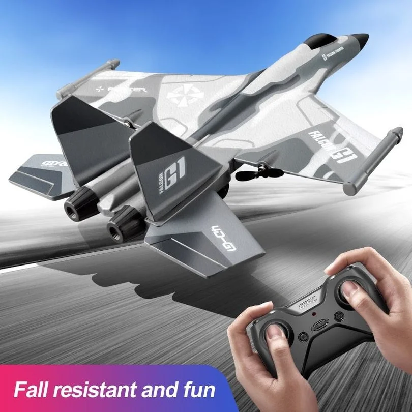 

G1 RC Plane Jet Fighter 39mm Length EPP 2.4GHz 300m Length Electric RC Aircraft Drone Frame Remote Control Airplane Child Toys