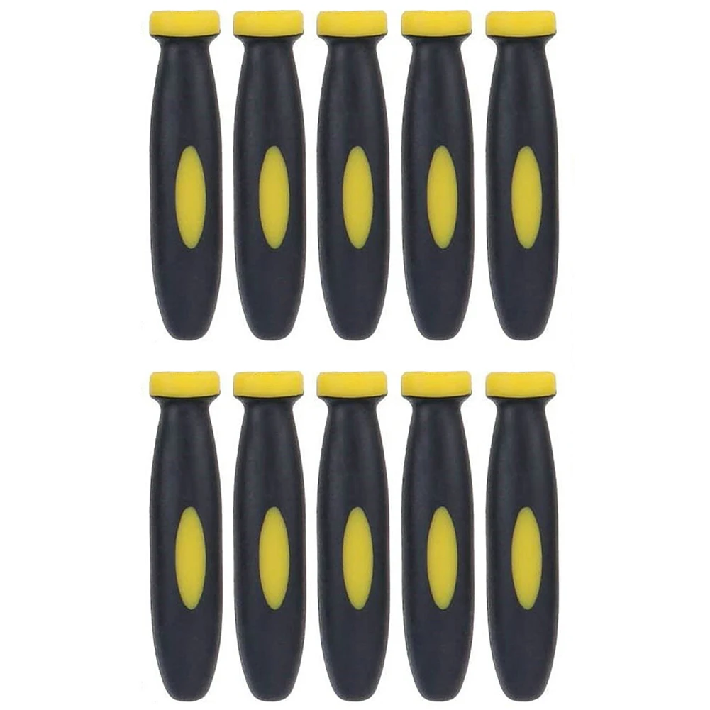 

Hand Tool 10Pcs Durable Rubber Small Files Handles 2.36Inch 3mm Hole Diameter Files Supplies Polished Smooth Surface Durable