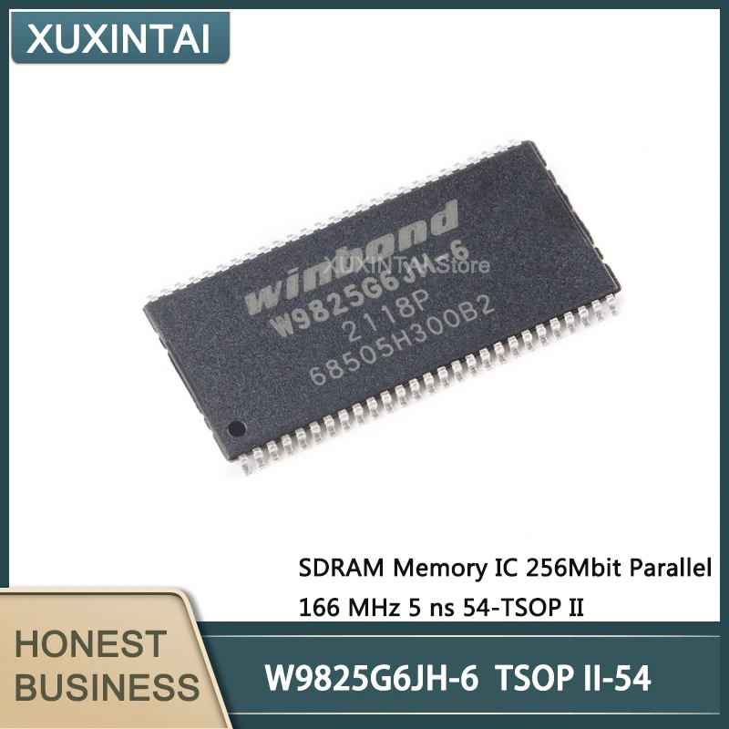 

5Pcs/Lot New Original W9825G6JH-6 W9825G6 SDRAM Memory IC 256Mbit Parallel 166 MHz 5 ns 54-TSOP II