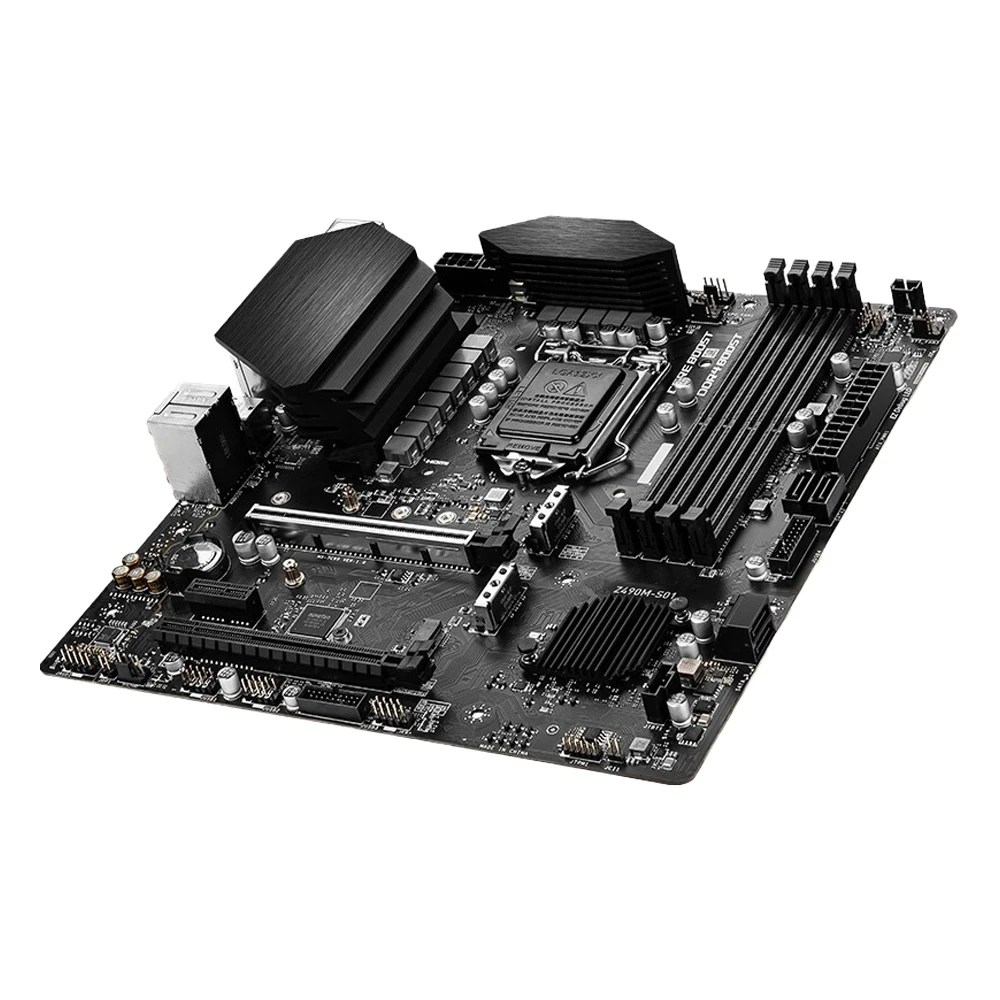 Материнская плата MSI Z490M-S01 LGA 1200 DDR4 Intel Z490 128 ГБ USB3.2 SATA 3 Micro ATX для 10-го поколения PCI-E 0