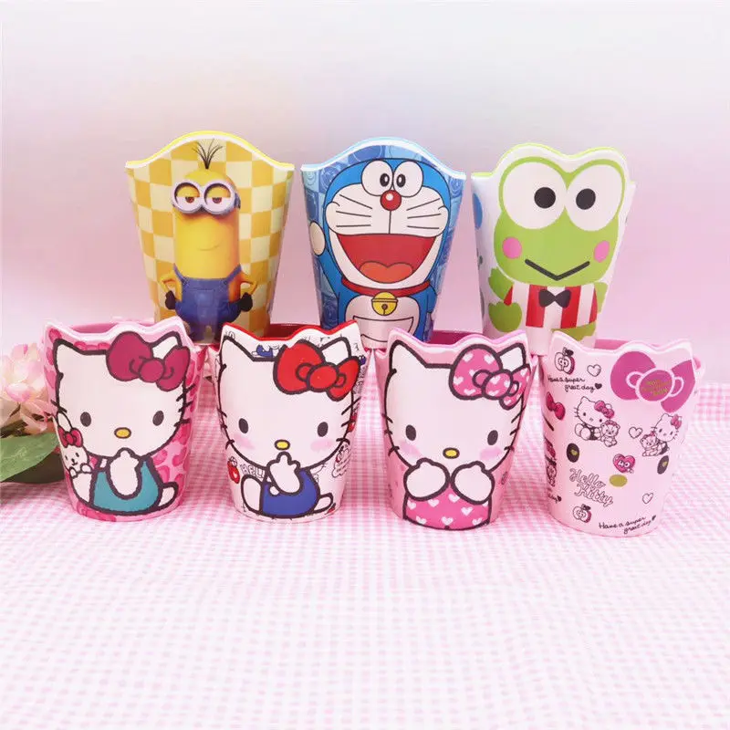 

Kawaii Sanriod Anime Peripheral Cartoon Cute Kitty Mymelody Melamine Household Shape Cup Children's Water Cup Milk Cup