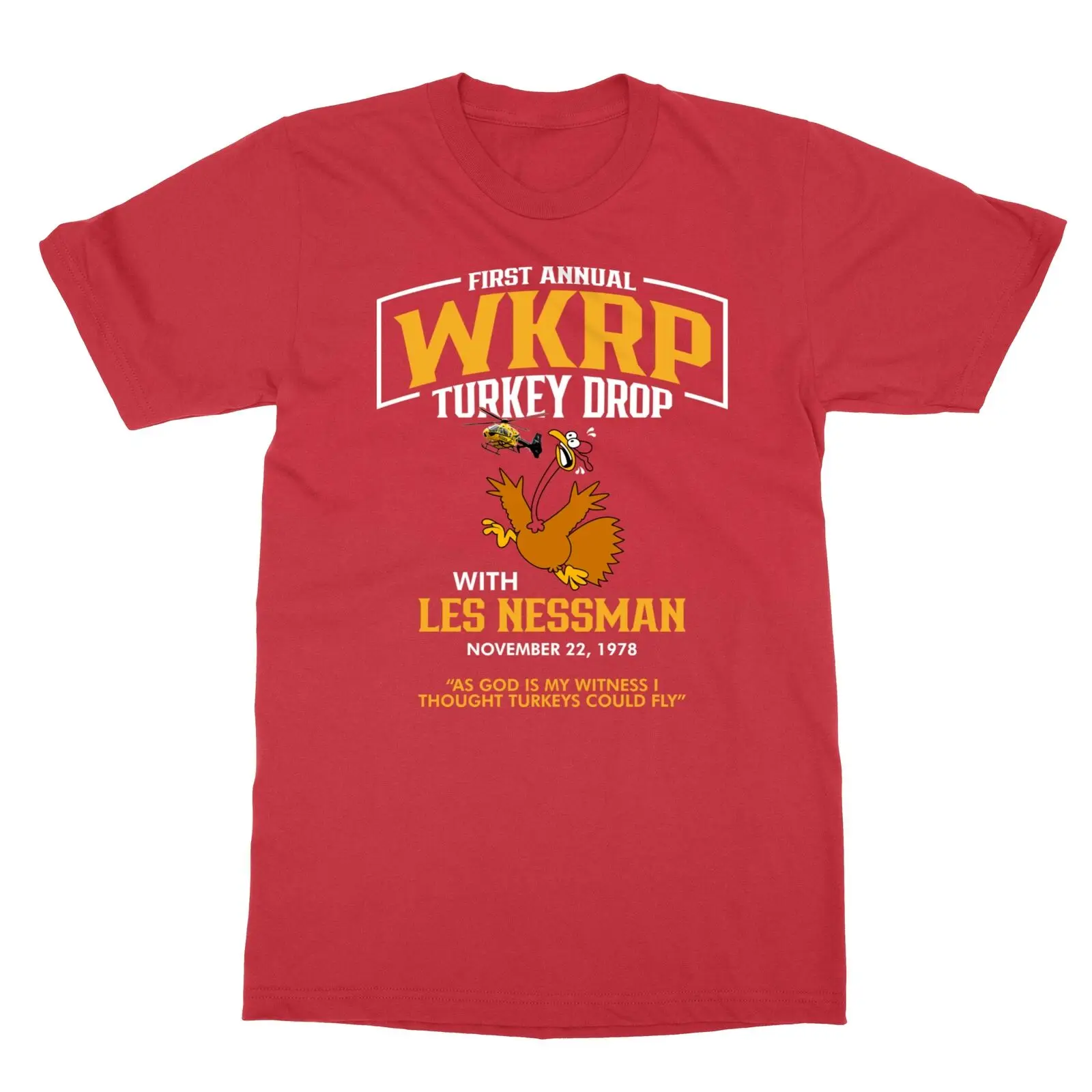 Первый ежегодный выпуск WKRP Турция как Бог мой свидетель я думал футболка с