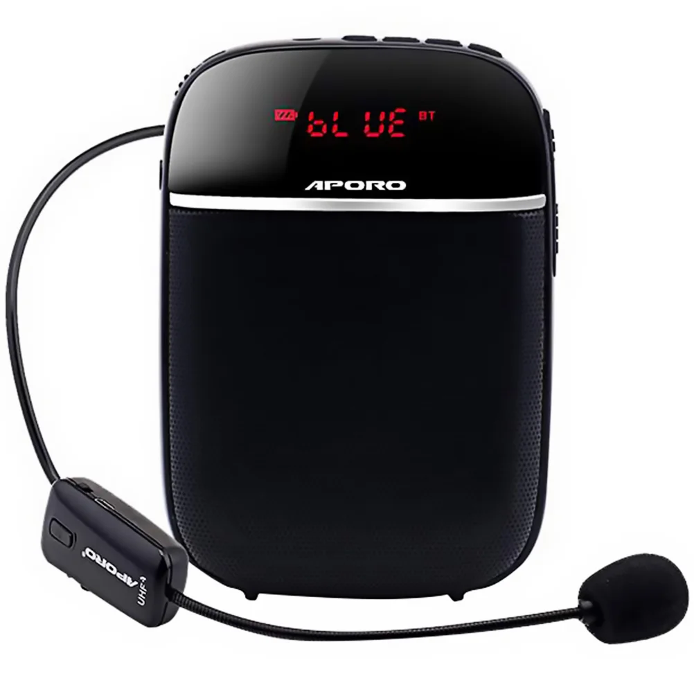 

1pc Practical Voice Amplifier Wireless Microphone Portable Teacher Speaker