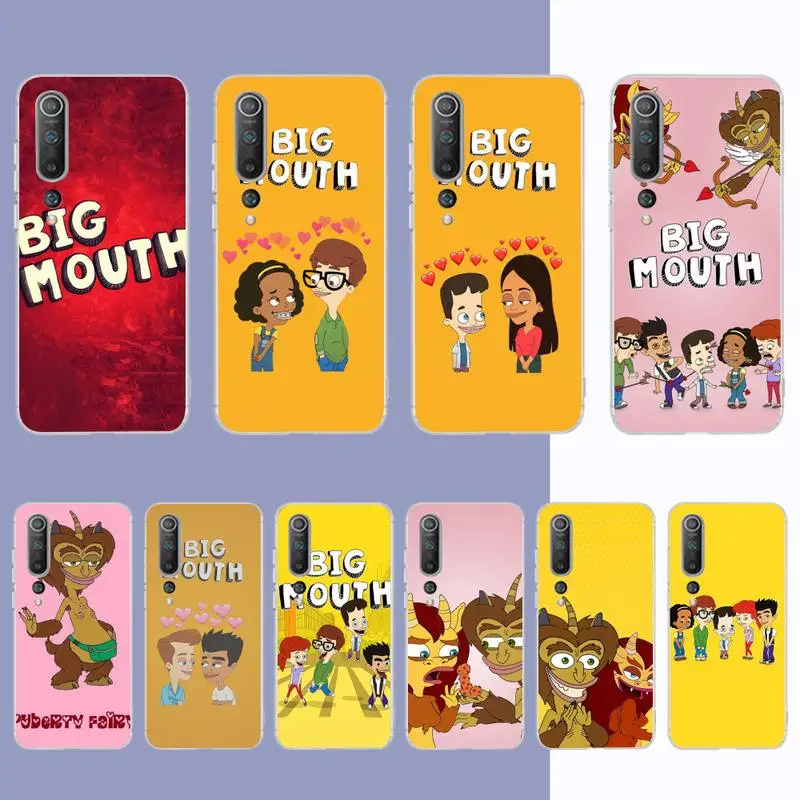 

FHNBLJ Big Mouth Phone Case for Samsung S21 A10 for Redmi Note 7 9 for Huawei P30Pro Honor 8X 10i cover