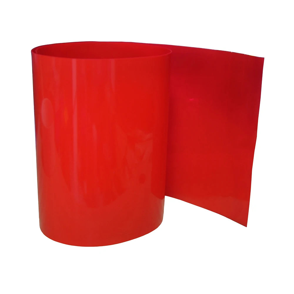 Gauge 0.46mm Celluloid Sheet Drum Wrap Musical Instrument Deco Solid Red 10x60'' and 16x60'' enlarge