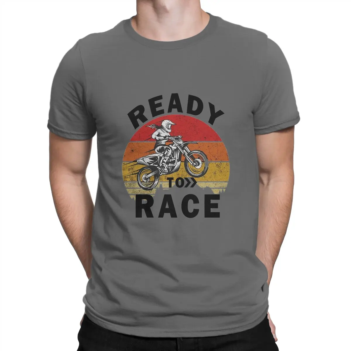 

Футболка Ready To Race для мужчин, забавная футболка из 100% хлопка, футболка с круглым вырезом, топы с короткими рукавами для взрослых