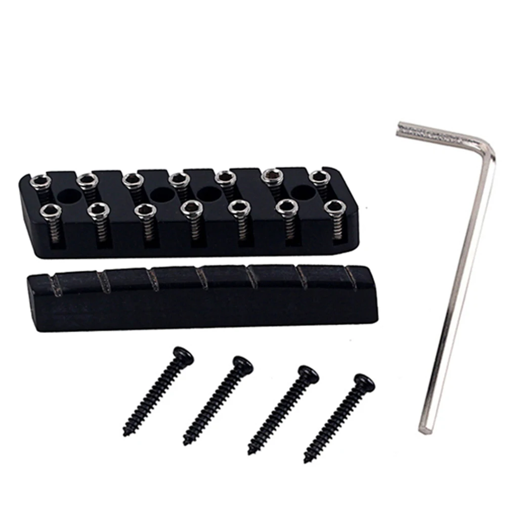 

Classical Headless Guitar Locking Nut 7 String Brass Portable Professional Nuts Part Component with Mounting Screws