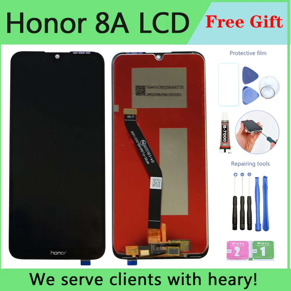 

Дисплей для Honor 8A JAT-L29/LX3/LX1, ЖК-дисплей с сенсорным экраном для замены Honor 8A Pro/Prime желато-L41, ЖК-дисплей