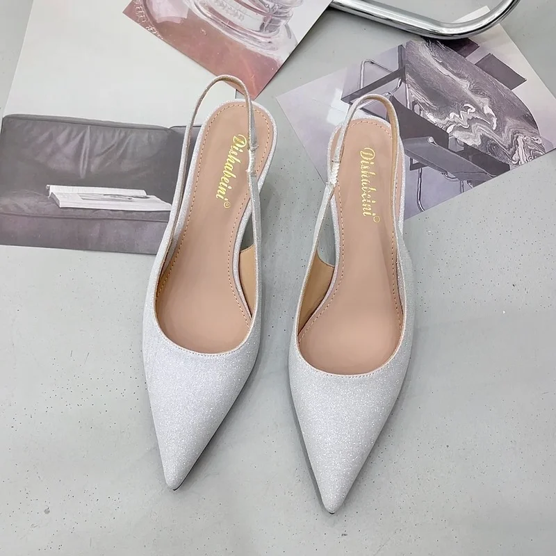 

Women's 2022 summer new style sexy simple casual temperament sandals with pointed toe and stilettos women shoes high heel