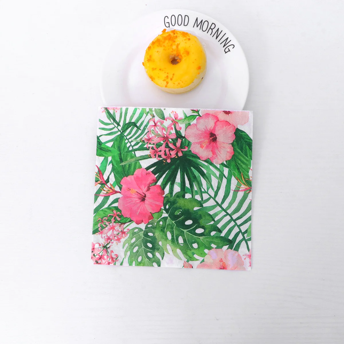 

Napkins Napkin Tropical Party Hawaii Palm Leaf Paper Printing Disposablebaby Shower Favors
