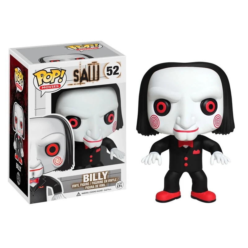 Фото FUNKO POP 2026 MOVIES SAW Toys Regular BILLY # 52 светящиеся виниловые фигурки-куклы, коллекционные модели, подарок для детей №4
