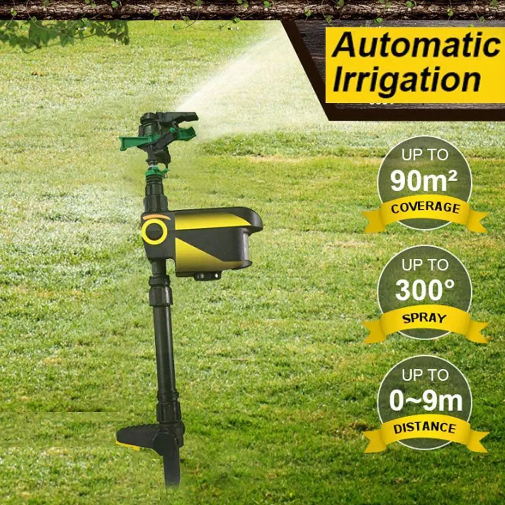 

Solar Powered Motion Activated Animal Repeller Upgraded Sensor Animals Garden Sprinkler Repellent Automatic Version Deterre B7d0