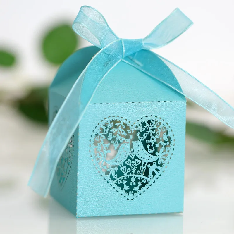 10 шт. День Святого Валентина любовь сердце птица лазерная резка полые каретки