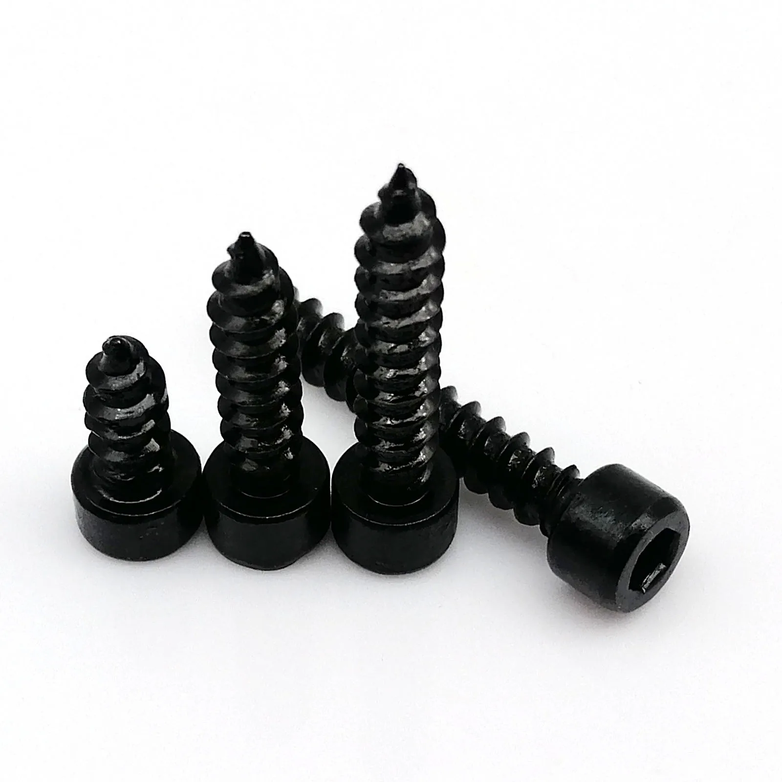 

10/20/50/100pcs M2 M2.6 M3 M3.5 M4 M5 M6 Black Carbon Steel Allen Hex Hexagon Socket Cap Head Speaker Wood Self-tapping Screw