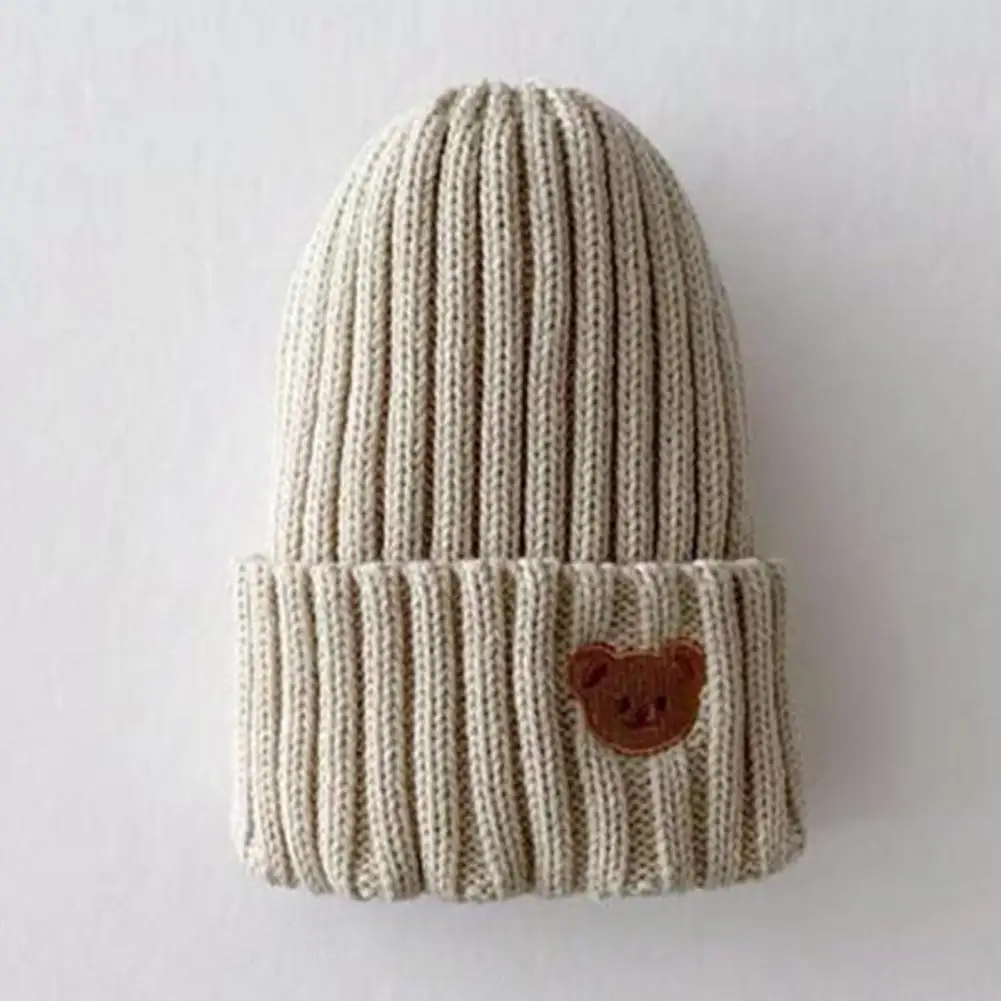 

Детская шапка с мультяшной вышивкой медведя, Не усаживается, сохраняет тепло, Осень-зима, детская шапка для маленьких девочек и мальчиков, д...