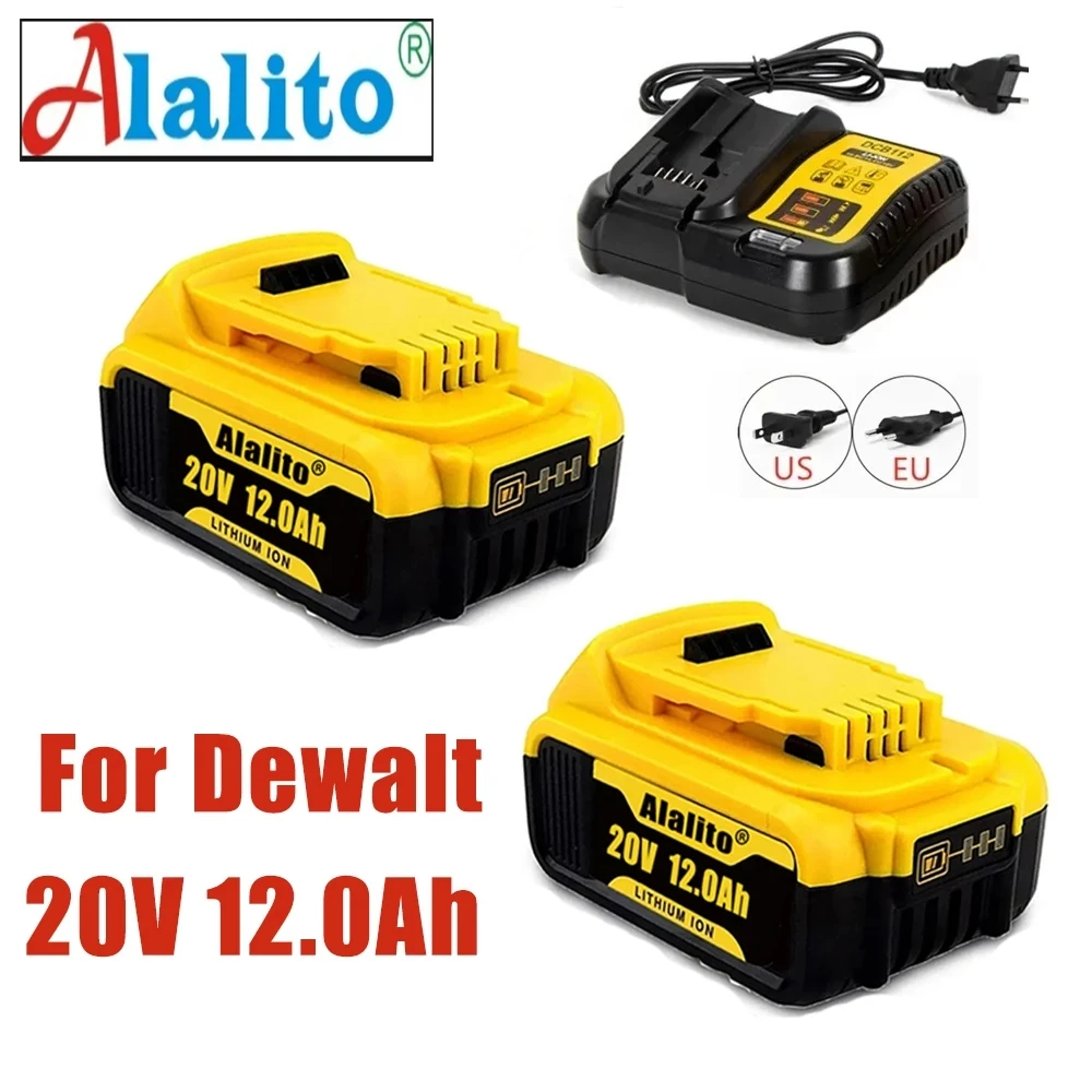 

2023 20V 12Ah MAX Battery Power Tool Replacement for DeWalt DCB205 DCB 206 DCB181 DCB182 DCB200 20V 12.0Ah 18Volt 20v Battery