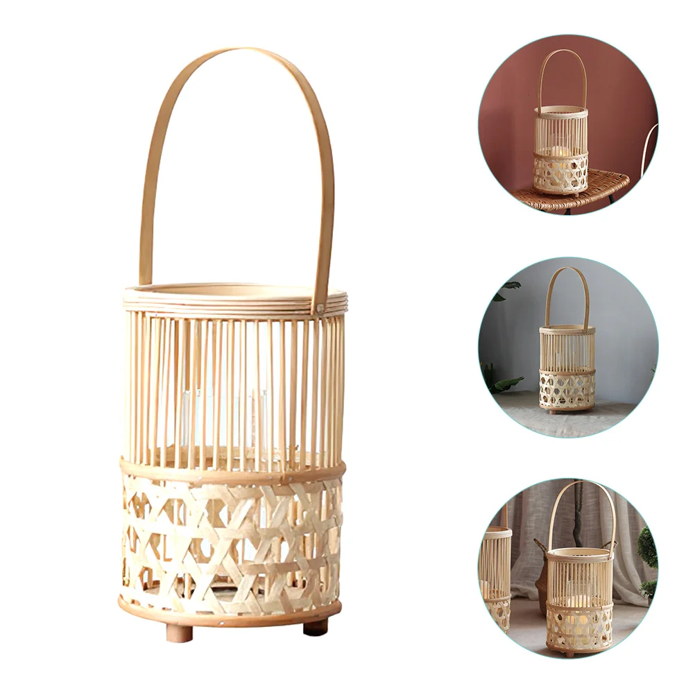 

Holder Light Lantern Teaholders Nordic Decor Farmhouse Candelabra Container Candlestick Handpillar Wovendecorative Lanterns Cage