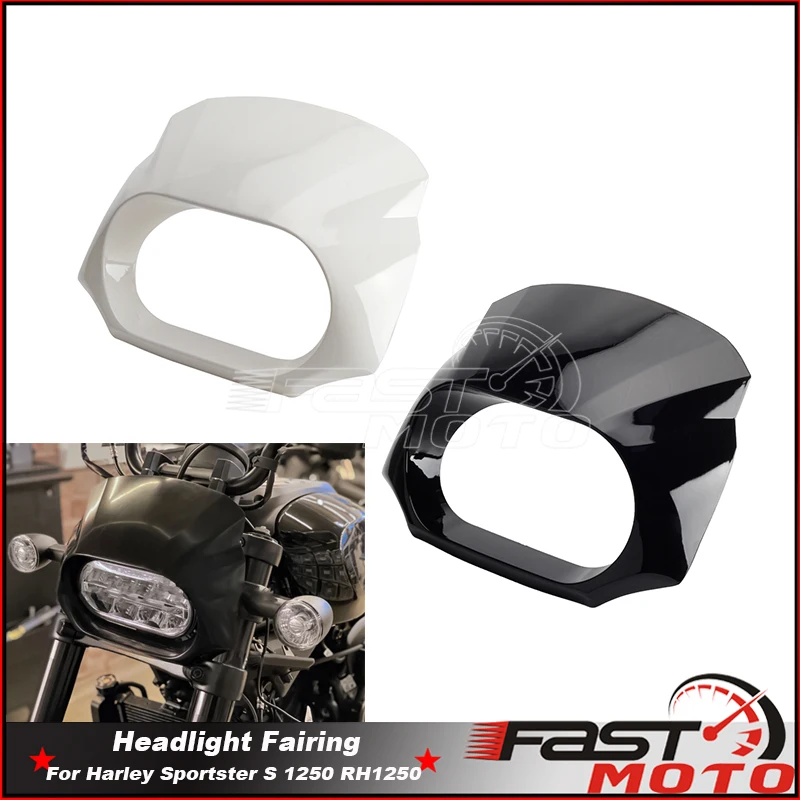 

For Harley Sportster S 1250 2021-2022 RH1250 RH 1250 Motorcycle 3 Colors Headlight Fairing Cover Headlamp Trim Mask w/ Bracket