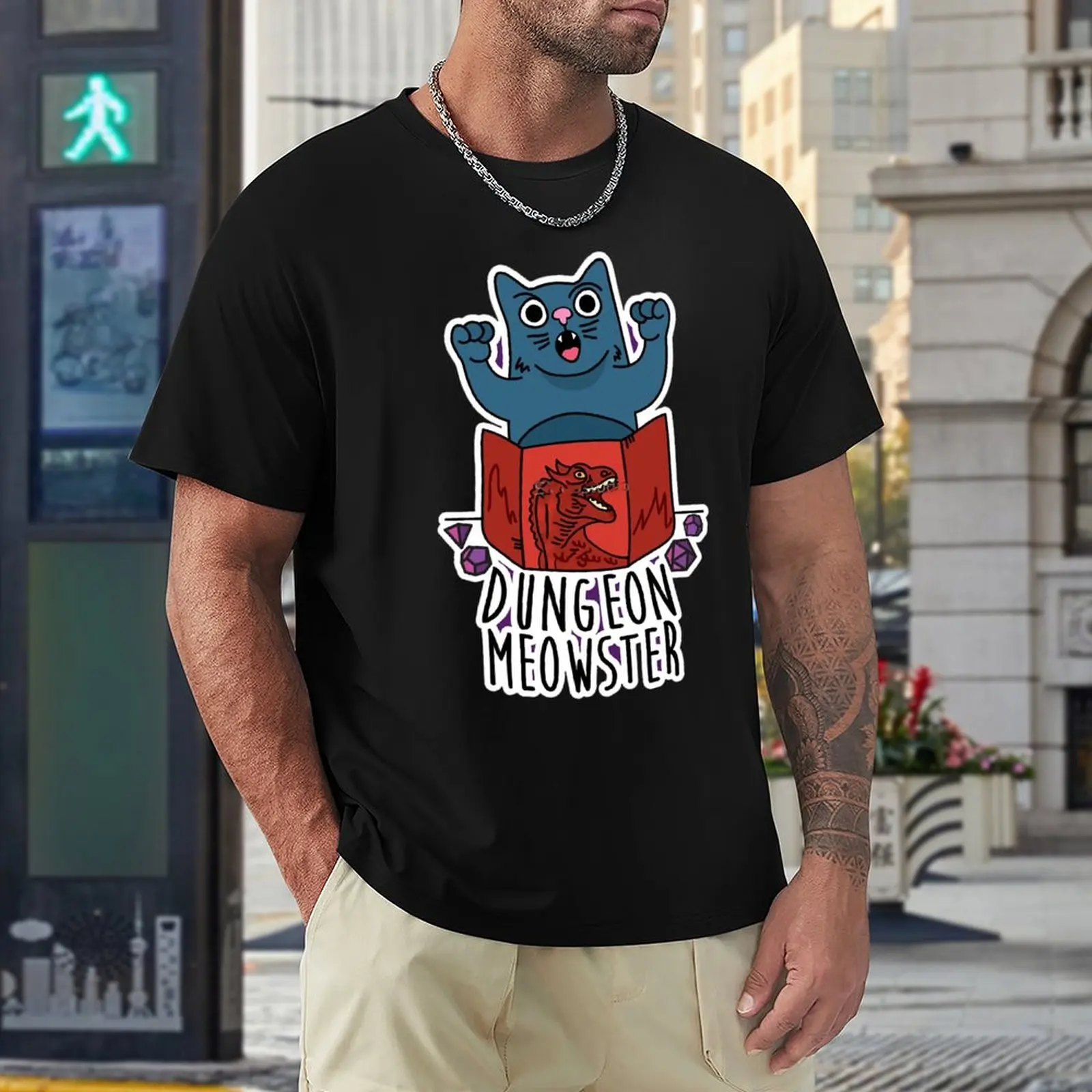 

Tees Dungeon And Meowster Top Quality Leisure USA Size High Quality